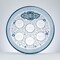 Rite Lite 12" Elegant Blue and Gray Glass Passover Round Seder Plate